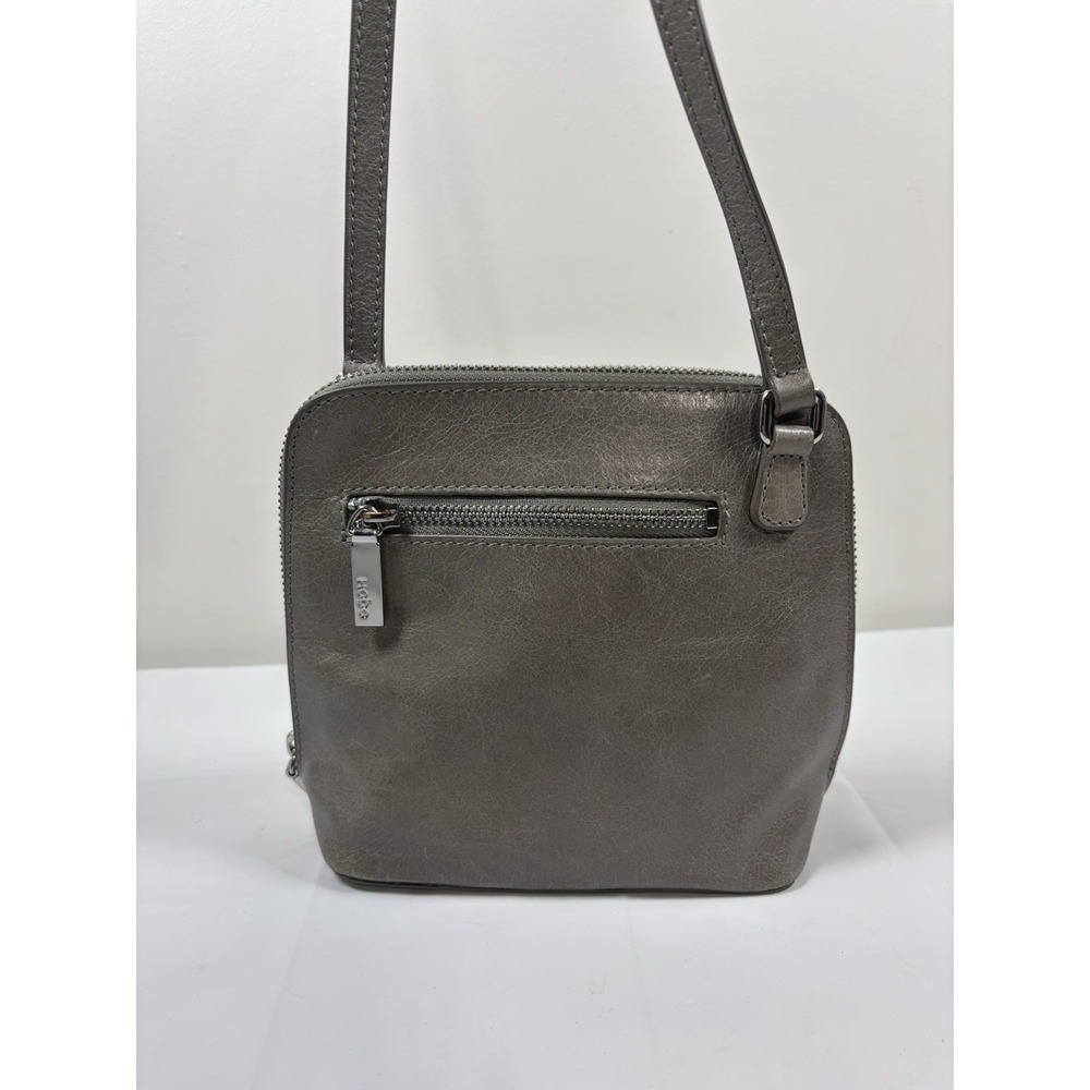 HOBO Int Gray Handcrafted Soft Leather Small Crossbody Shoulder Bag Versatile